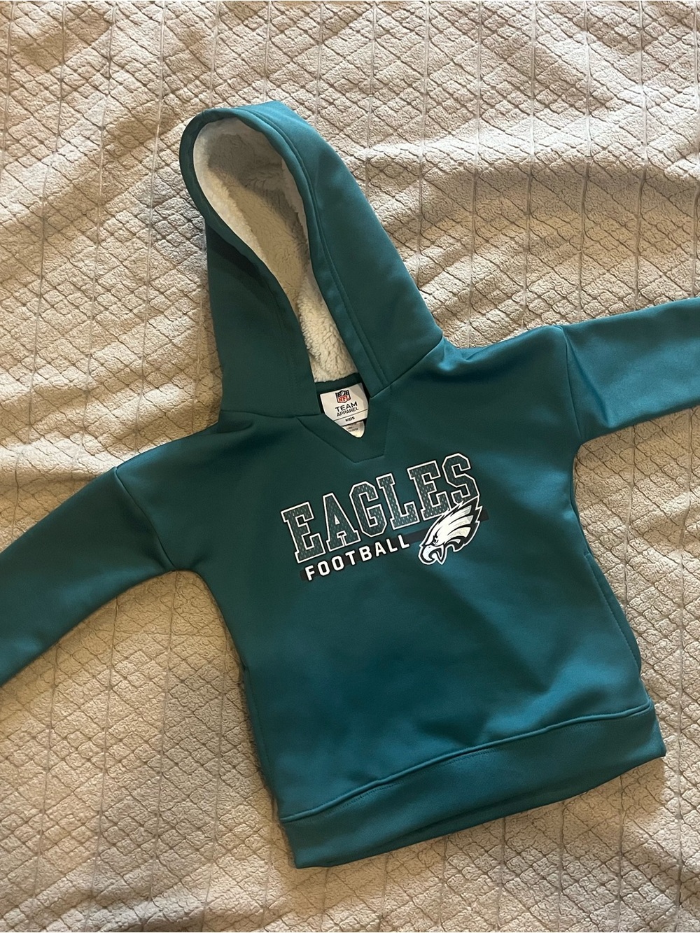 Team Apparel Teal Eagles Football Hoodie for Kids